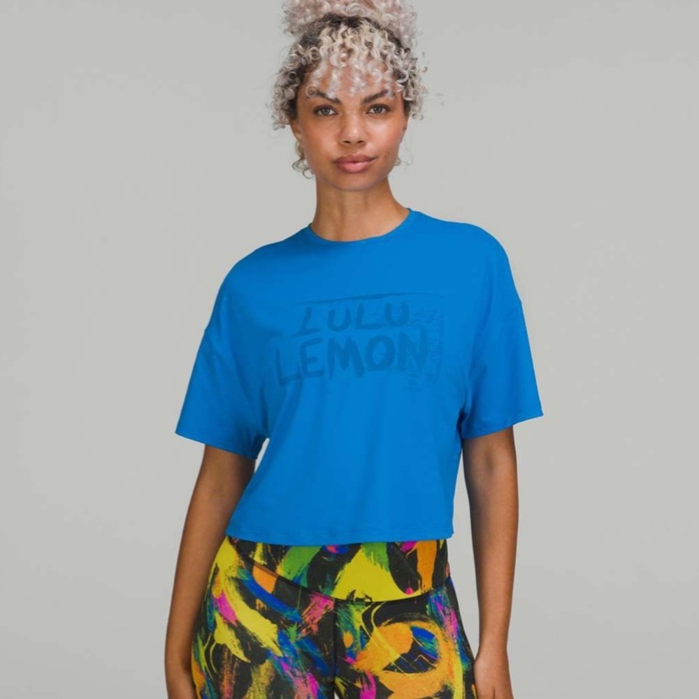 lululemon athletica Electric Blue Crop Top